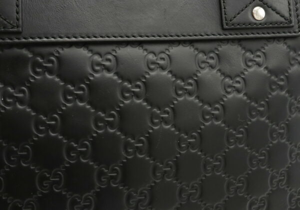 12020500 6 Gucci Guccisima Rubber PC Case Business Bag Leather Black