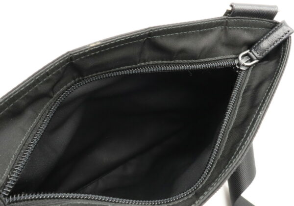 12020787 4 Prada Diagonal Nylon Leather Shoulder Bag Nero Black