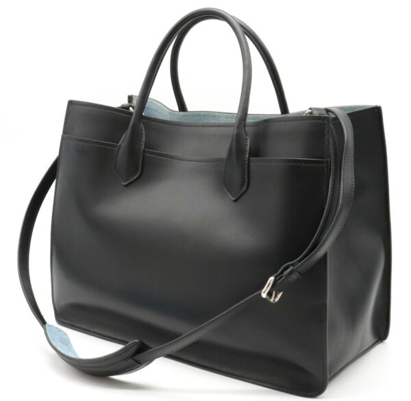 12020795 2 Prada 2WAY Calf Leather Tote Bag Nero Black