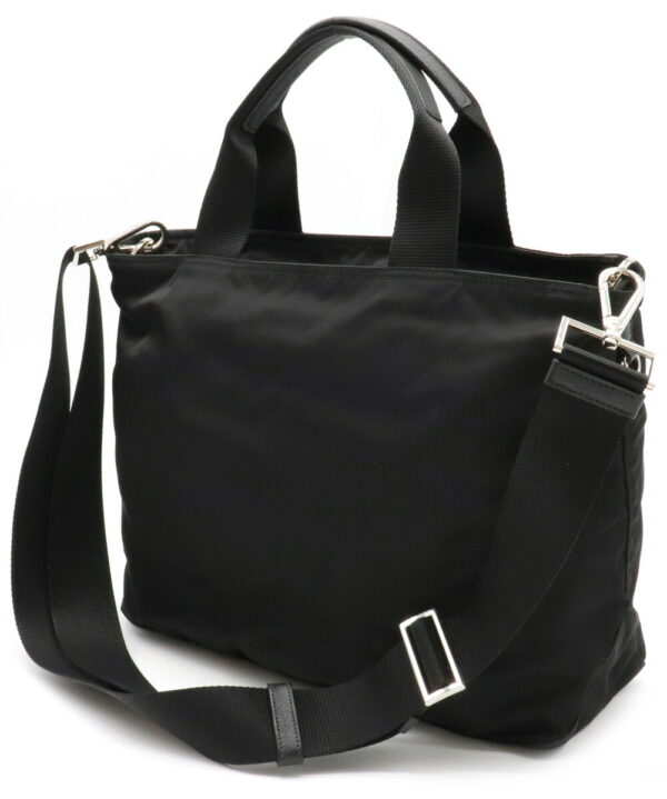 12020810 1 Prada 2WAY Crossbody Nylon Leather Tote Bag Nero Black