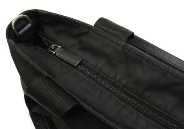 12020810 5 Prada 2WAY Crossbody Nylon Leather Tote Bag Nero Black