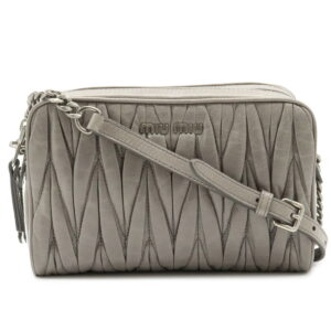 12020813 Burberry Shoulder Bag Plaid Pattern Lining Leather White