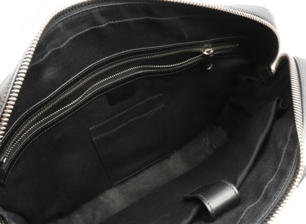 12020970 4 Gucci GG Plus Supreme Business Bag 2WAY Leather Black