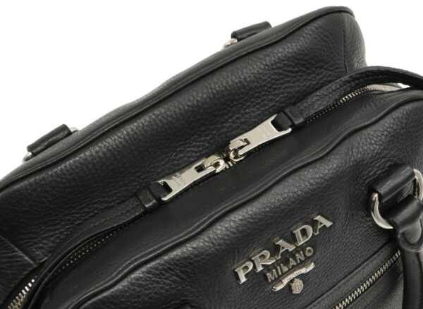 12020973 6 Prada 2WAY Leather Shoulder Bag Nero Black