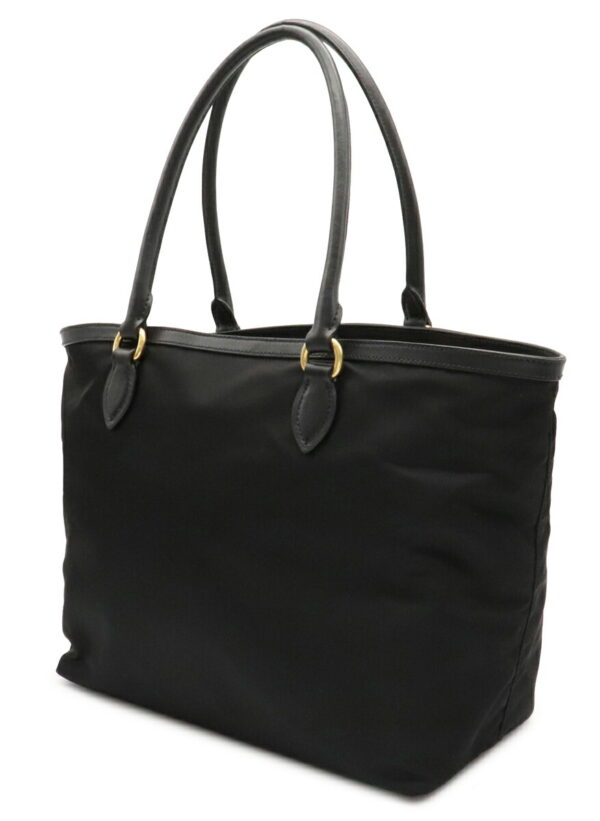 12021062 1 Prada Tessuto Nylon Leather Tote Bag Nero Black