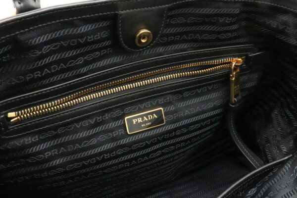 12021062 5 Prada Tessuto Nylon Leather Tote Bag Nero Black