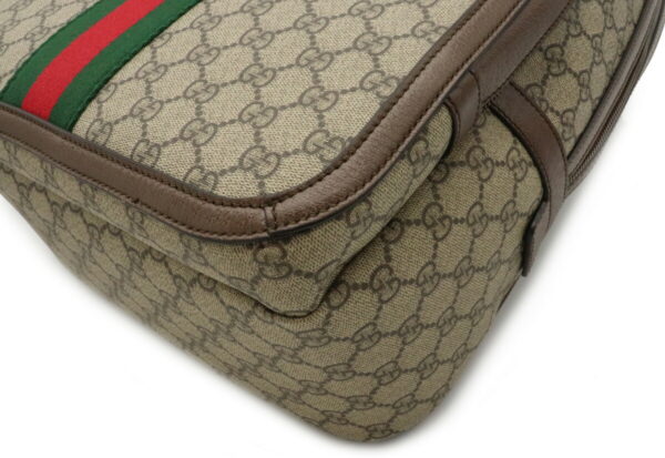 12021075 2 Gucci Ophidia GG Supreme Medium Backpack Leather Brown Green Red