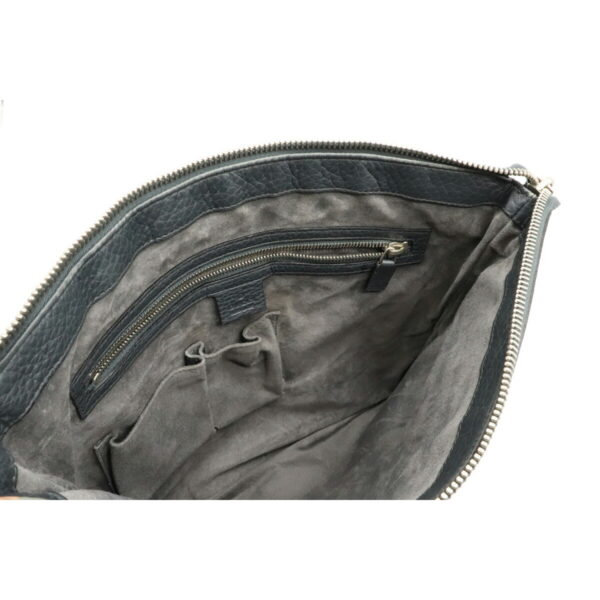 12021242 4 Gucci Shoulder Crossbody Bag Leather Gray Silver