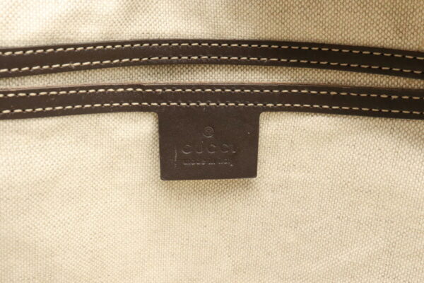 12021362 5 Gucci GG Supreme Tote Bag Leather Khaki Beige Brown