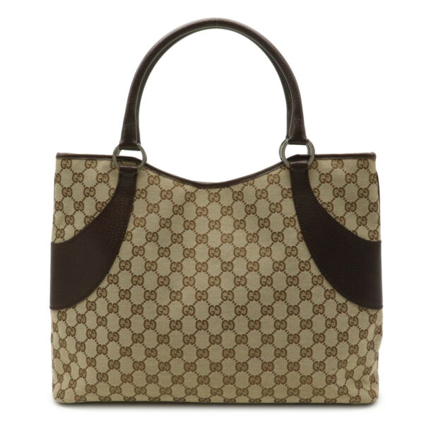 12021435 Gucci GG Handbag Leather Khaki Beige Brown