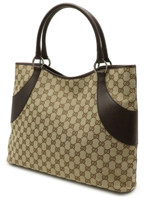 12021435 1 Gucci GG Handbag Leather Khaki Beige Brown