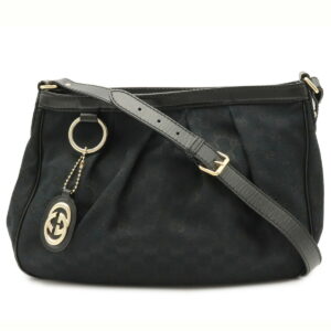 12021457 Balenciaga B Logo Leather Shoulder Bag Black