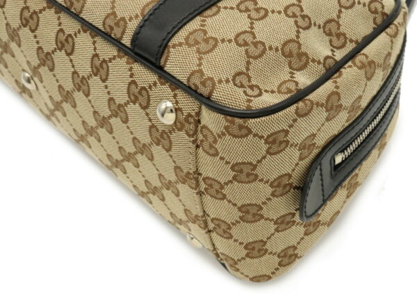 12021460 2 Gucci GG Twins Mini Bag Leather Khaki Beige Black