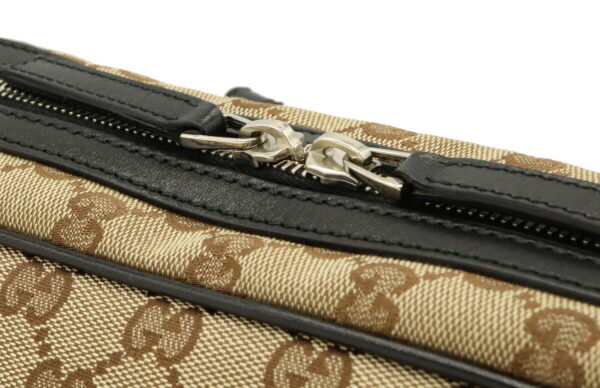 12021460 6 Gucci GG Twins Mini Bag Leather Khaki Beige Black