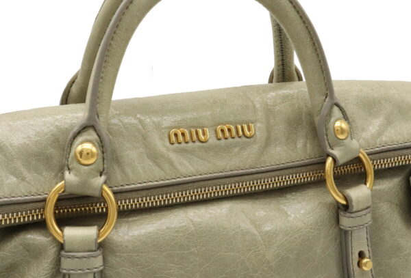 12021489 8 Miu Miu Crossbody Bag Leather Smoky Green