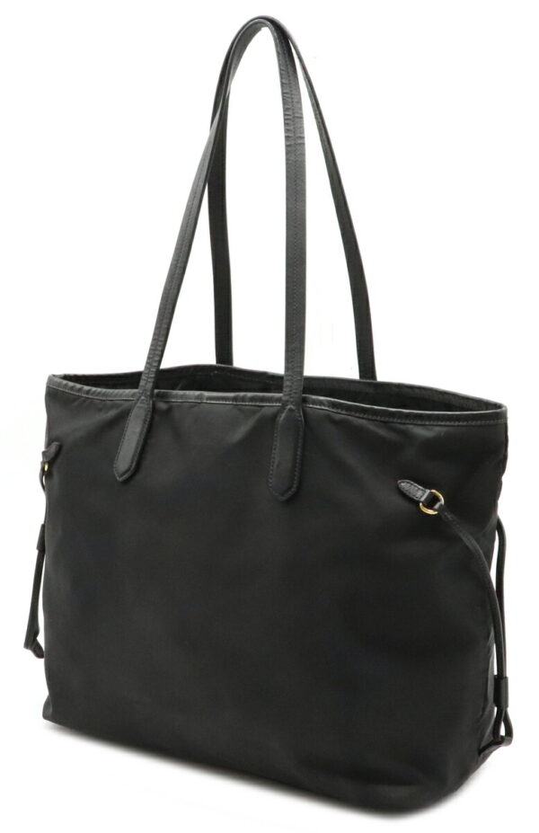 12021515 1 Prada Shoulder Tote Nylon Leather Bag Nero Black