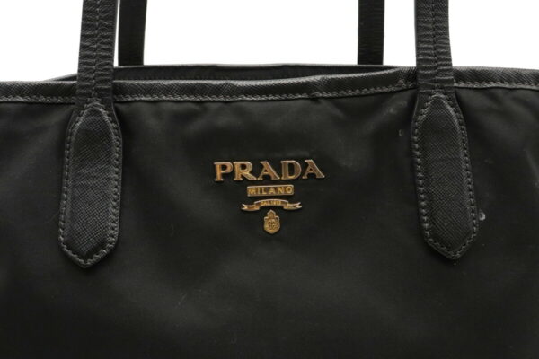 12021515 8 Prada Shoulder Tote Nylon Leather Bag Nero Black