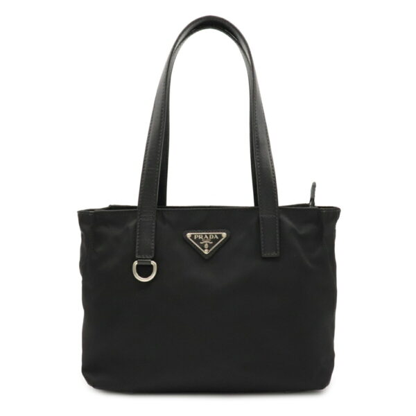 12030018 Prada Mini Nylon Canvas Handbag Black