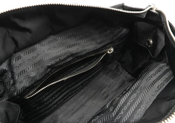 12030018 4 Prada Mini Nylon Canvas Handbag Black