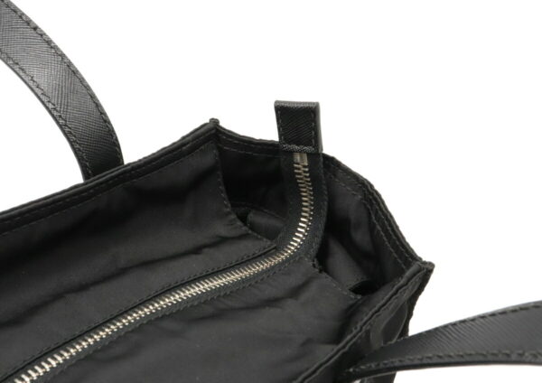 12030018 5 Prada Mini Nylon Canvas Handbag Black