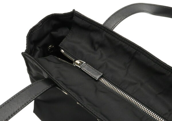 12030018 6 Prada Mini Nylon Canvas Handbag Black