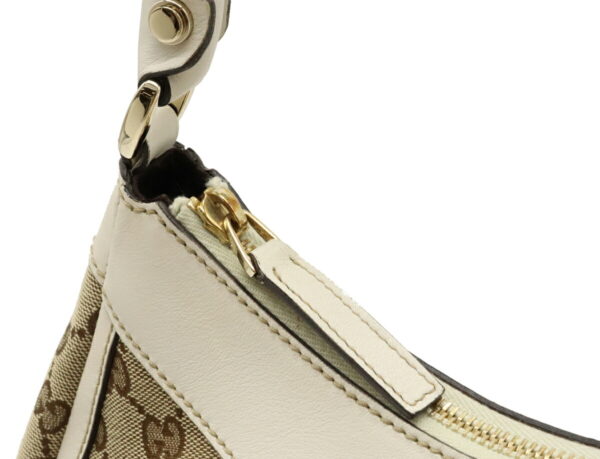 12030339 6 Gucci Abbey GG Bag Leather Khaki Beige White