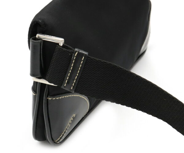 12030669 6 Prada Waist Pouch Nylon Leather Body Bag Nero Black