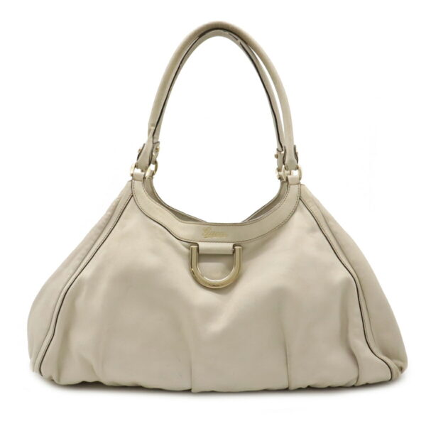 12030888 Gucci Abbey Shoulder Tote Bag Leather Ivory