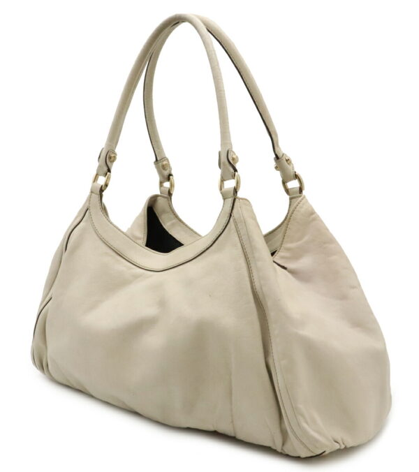 12030888 1 Gucci Abbey Shoulder Tote Bag Leather Ivory