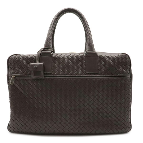 12030896 Bottega Veneta Intrecciato Briefcase Leather Brown