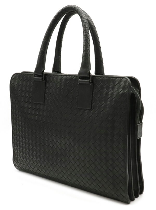 12030906 1 Bottega Veneta Intrecciato Business Bag Leather Black