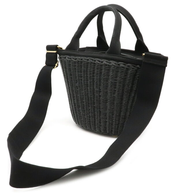 12031164 1 Prada Wicker 2WAY Basket Bag Nero Black