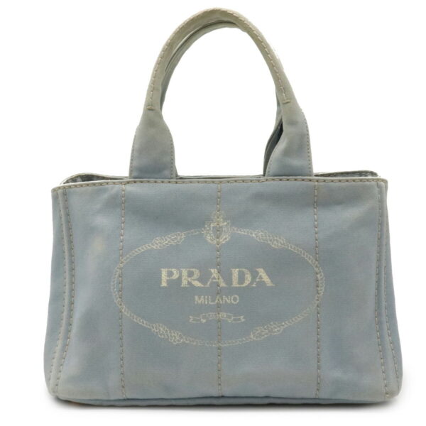 12031175 Prada Canapa Tote Bag Pervinca Light Blue