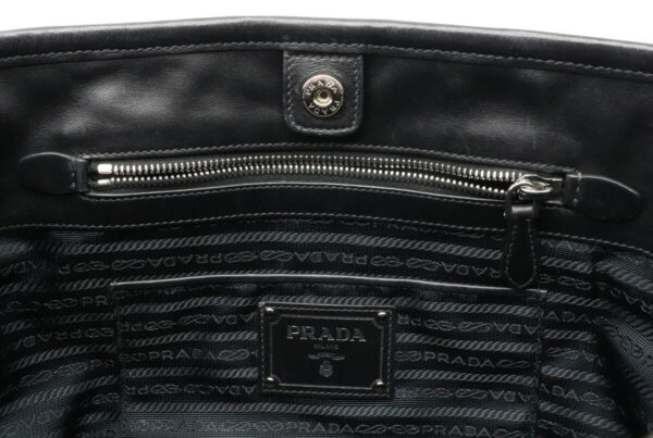 12031281 5 Prada 2WAY Crossbody Nylon Leather Tote Bag Black