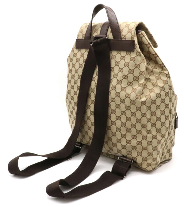 12031353 1 Gucci GG Jackie Line Rucksack Leather Khaki Beige