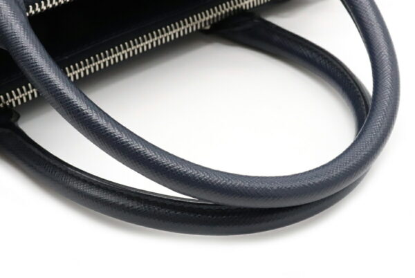 12031362 3 Prada Galleria 2WAY Leather Handbag Baltico Navy