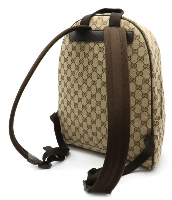 12031408 1 Gucci GG Rucksack Backpack Leather Khaki Beige