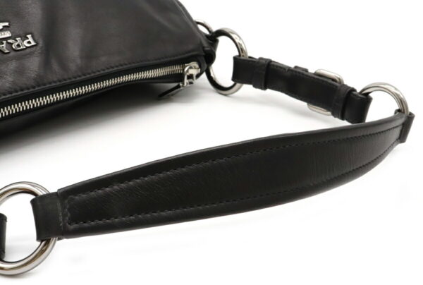 12031409 3 Prada One Shoulder Leather Shoulder Bag Nero Black