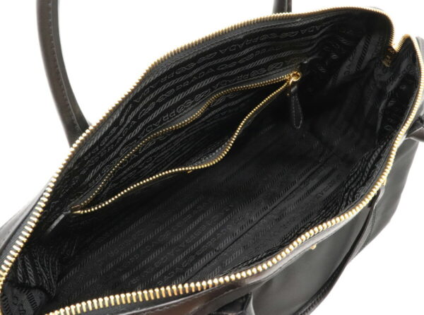 12031413 4 Prada 2WAY Nylon Leather Shoulder Bag Nero Black