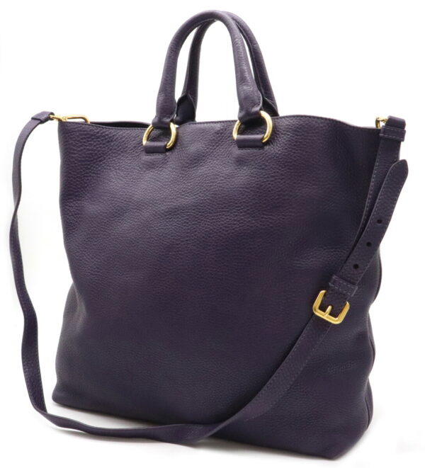 12031524 1 Prada 2WAY Leather Shoulder Bag Purple