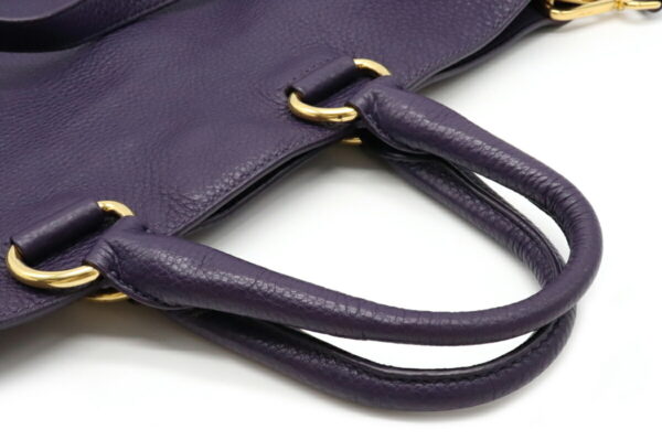 12031524 3 Prada 2WAY Leather Shoulder Bag Purple