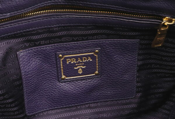 12031524 5 Prada 2WAY Leather Shoulder Bag Purple