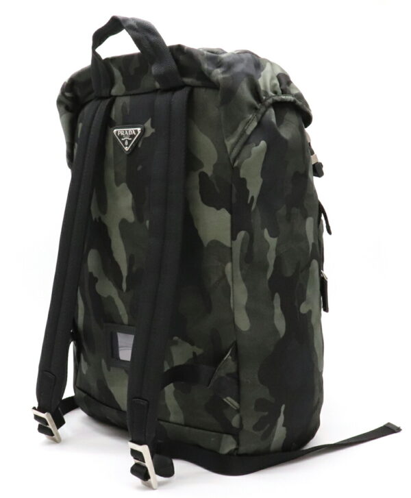 12040276 1 Prada Camouflage Nylon Rucksack Fumo Green