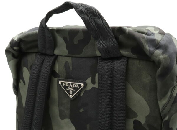 12040276 3 Prada Camouflage Nylon Rucksack Fumo Green