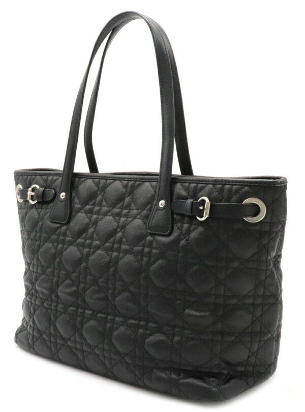 12040381 1 Christian Dior Lady Dior Panarea Tote Bag Leather Black