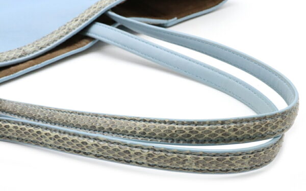 12040462 3 Bottega Veneta Intrecciato Tote Bag Leather Python Light Blue