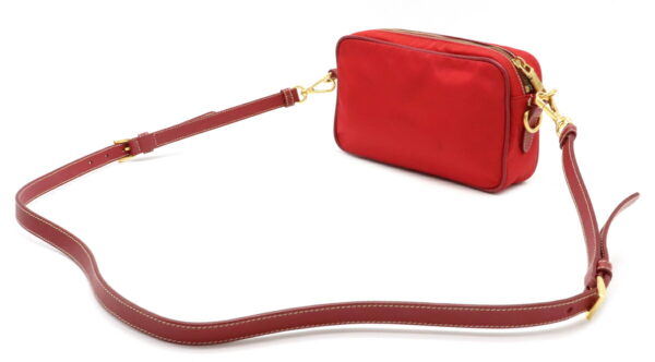 12040551 1 Prada 2WAY Nylon Leather Pouch Red