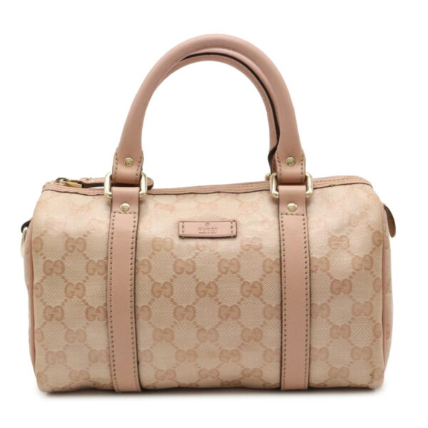 12040556 Gucci GG Crystal Mini Bag Leather Pink Beige