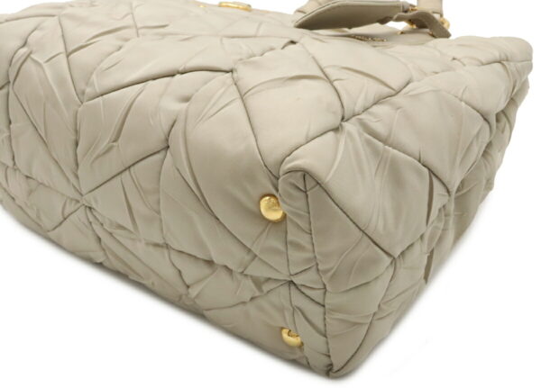 12040582 2 Prada 2WAY Nylon Leather Shoulder Bag Beige