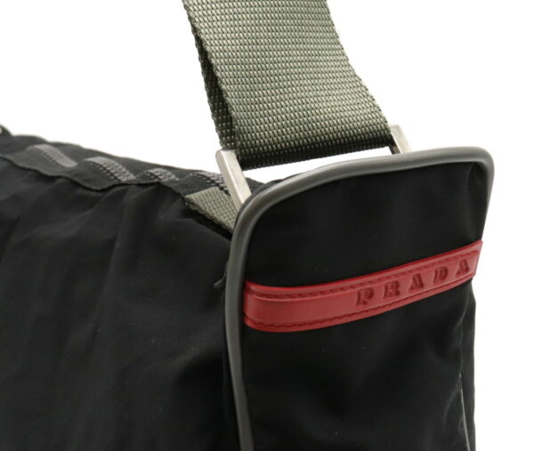 12040597 6 Prada Sports Diagonal Nylon Bag Black Gray